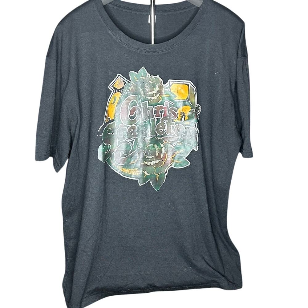 Chris Stapleton black men's XL t-shirt featuring Stapleton Rose design